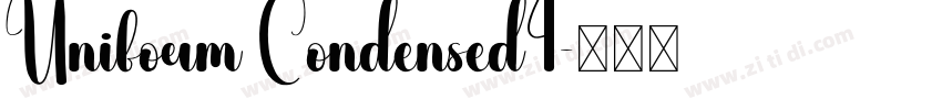 Uniform Condensed4字体转换